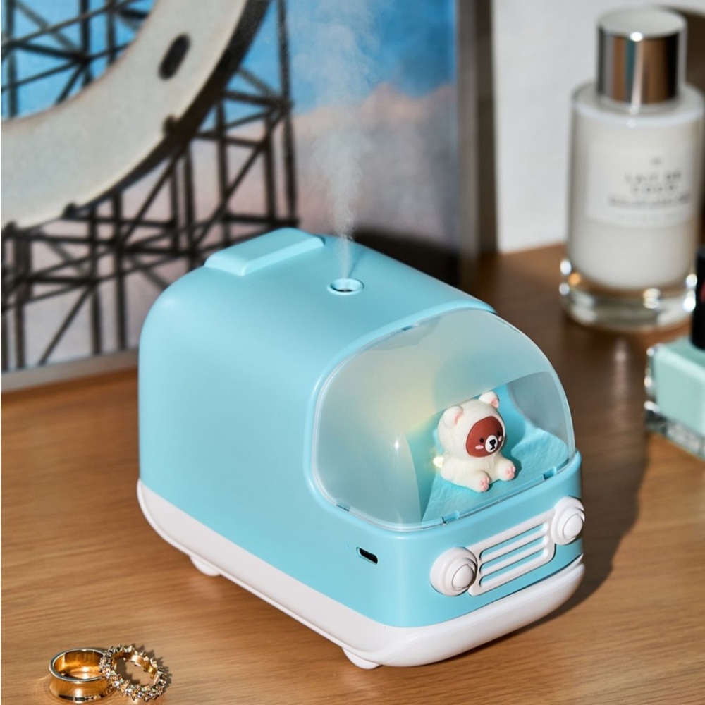 NWT UO Humidifier Vintage Teddy Bear Van 70s Retro Nostalgia